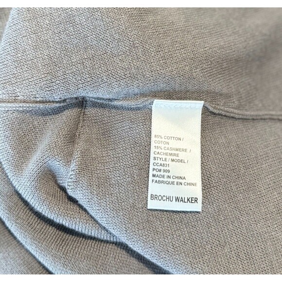 Brochu Walker Womens Top Gray Tank Asymmetric Cashmere Sleeveless Size Small - Picture 7 of 8